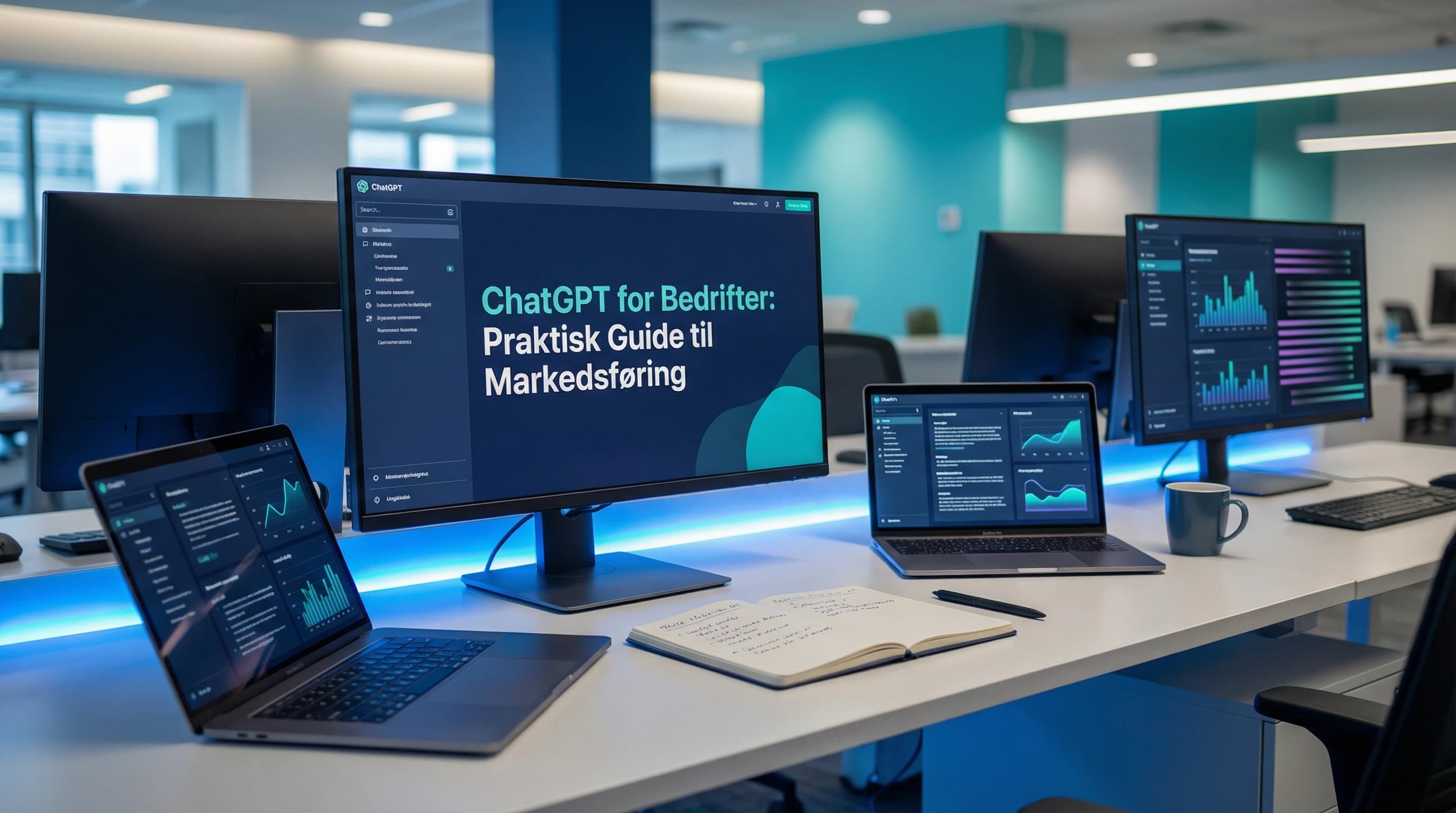 ChatGPT for Bedrifter: Praktisk Guide til Markedsføring – illustrasjon | Visionmedia