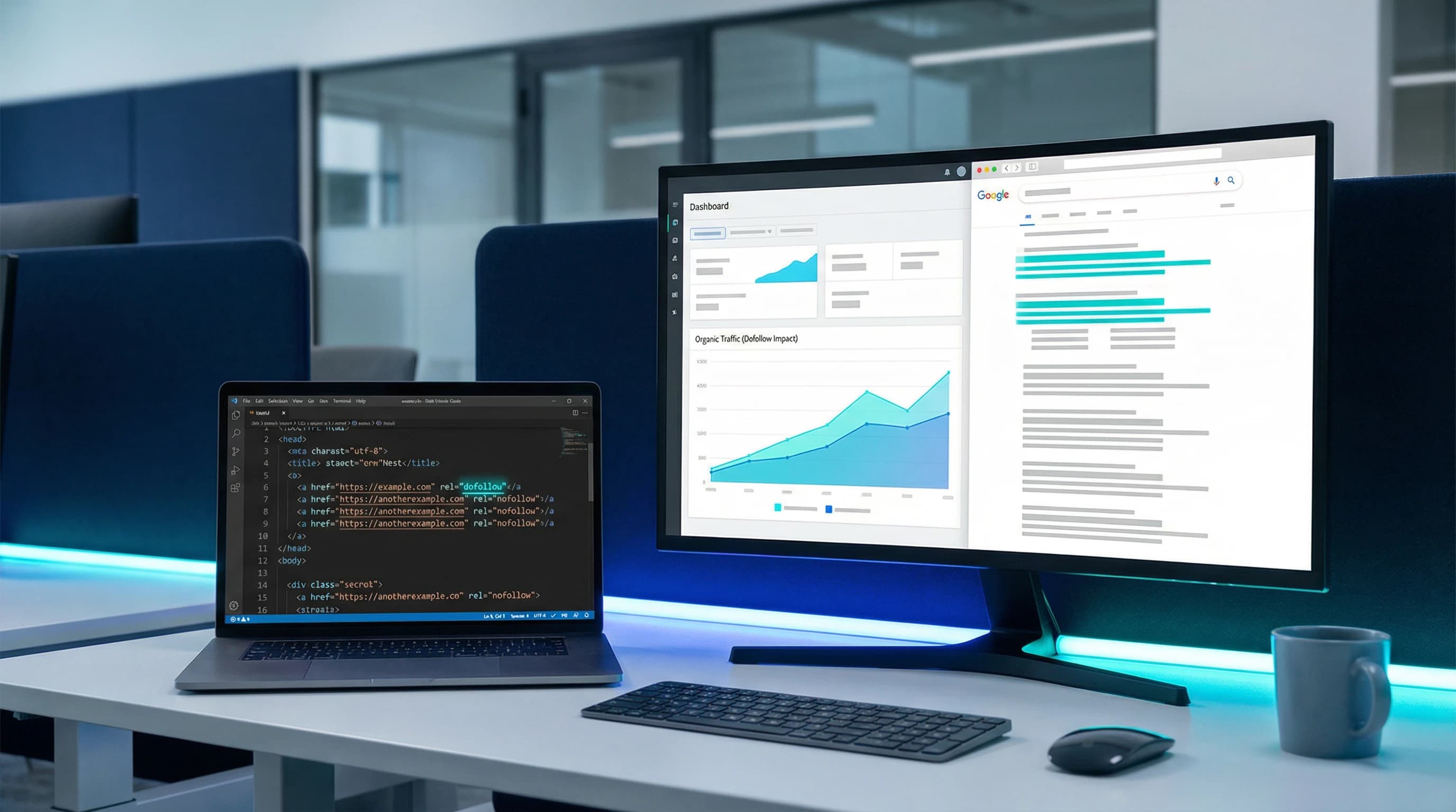Dofollow vs Nofollow Lenker: Hva Er Forskjellen og Hva Betyr Det for SEO? – illustrasjon | Visionmedia