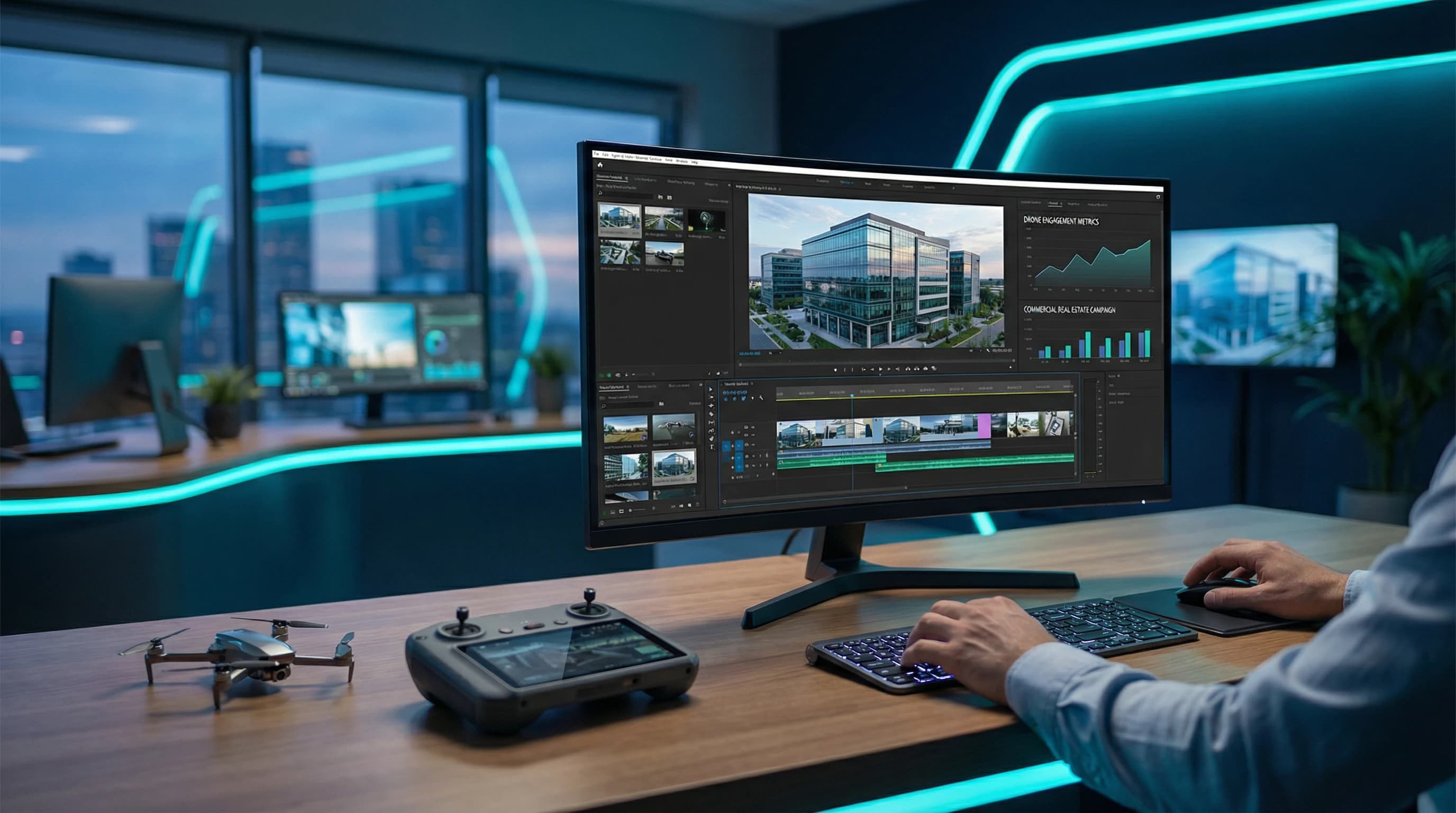 Bedriftsfilm med Drone: Vis Bedriften Fra Sitt Beste Perspektiv – illustrasjon | Visionmedia