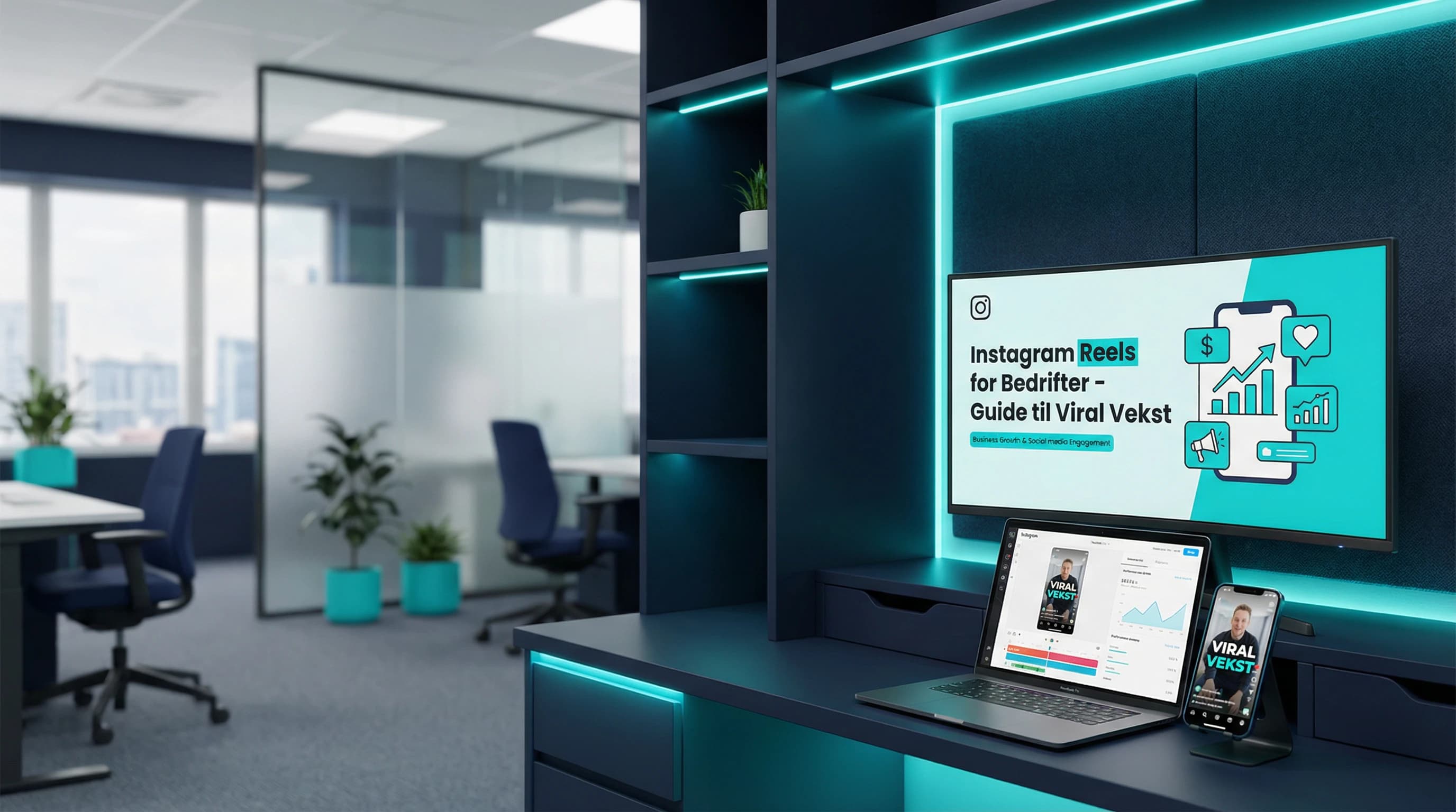 Instagram Reels for Bedrifter - Guide til Viral Vekst – illustrasjon | Visionmedia