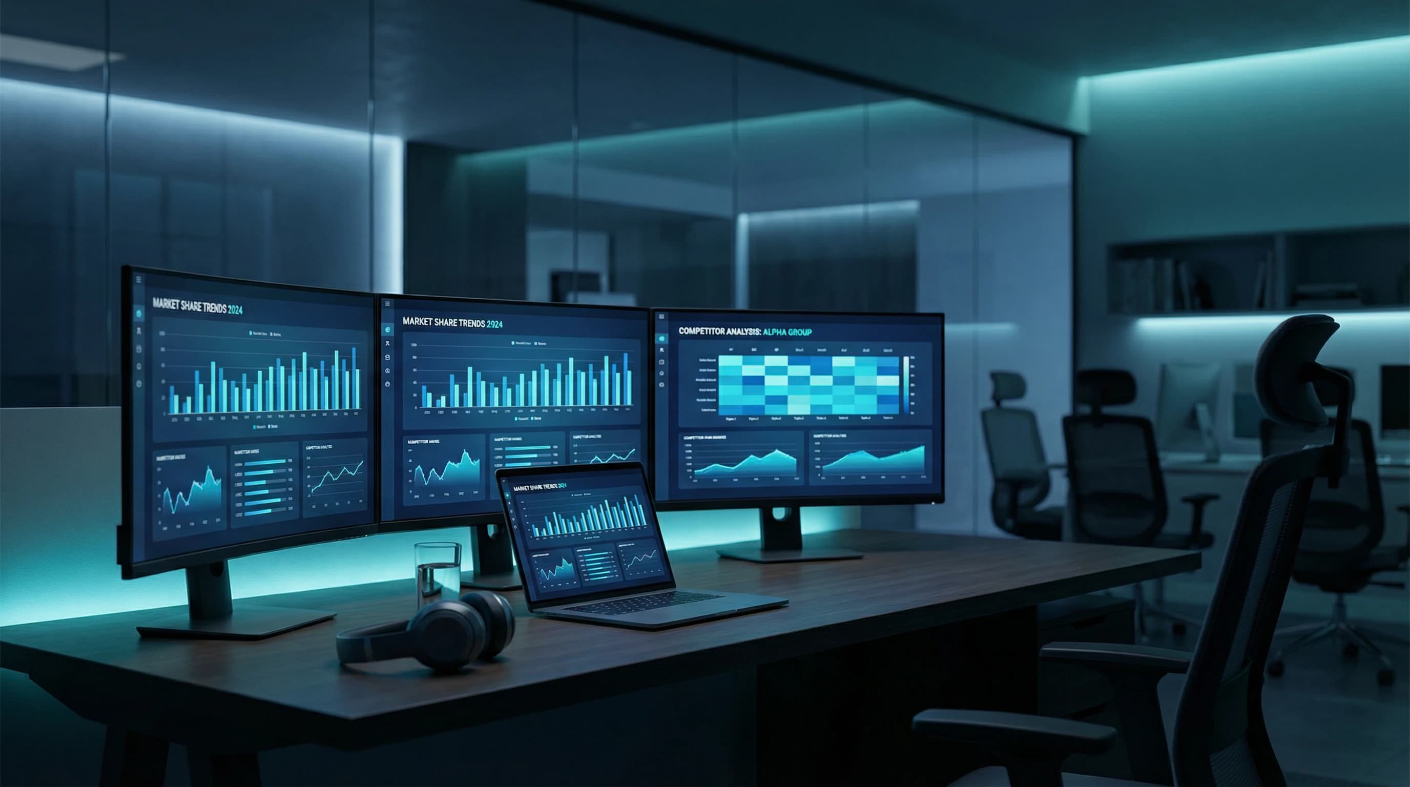 Konkurranseanalyse | Guide → Analyser & Slå Konkurrentene – illustrasjon | Visionmedia