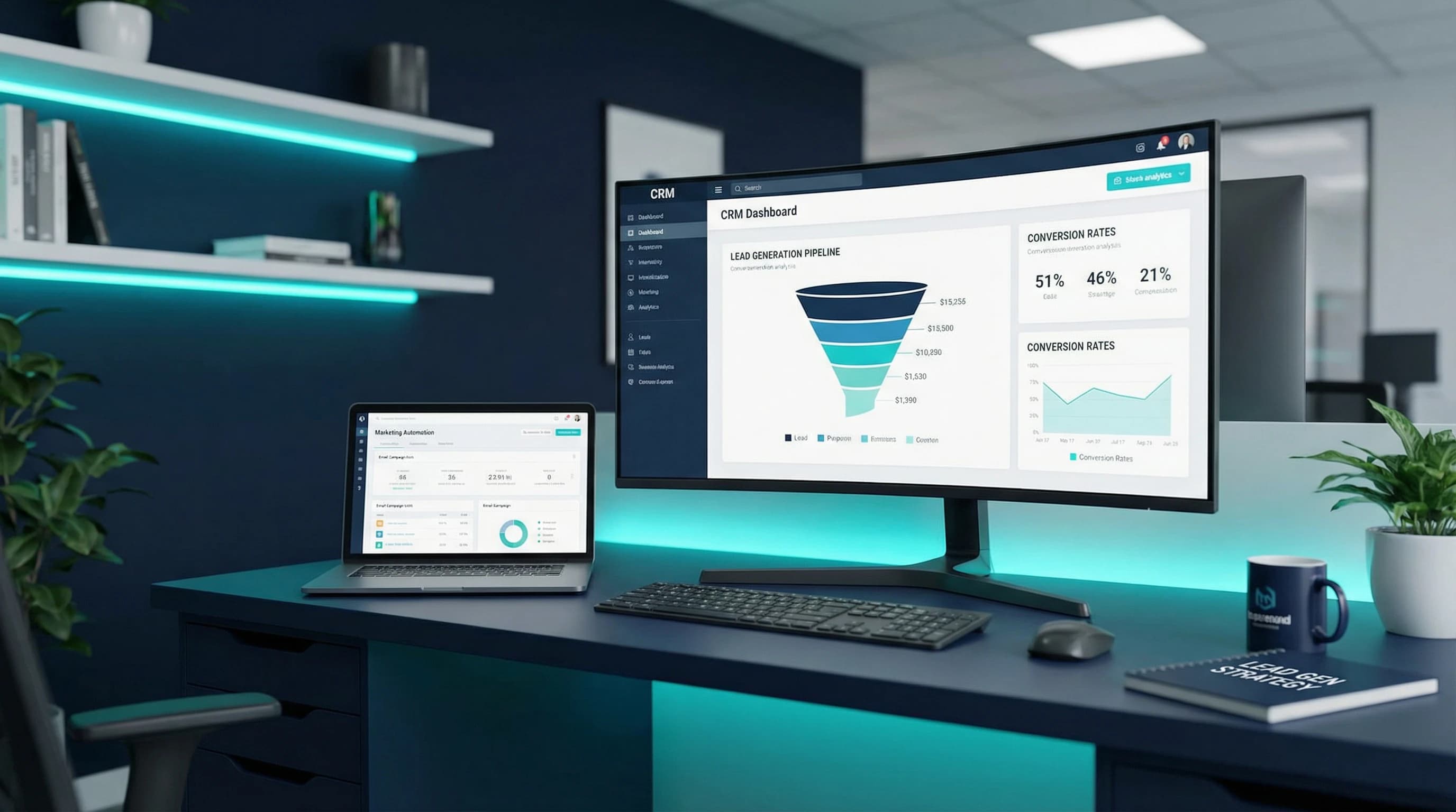 Leadgenerering | 15 Bevist Måter → Få Flere Kvalifiserte Leads – illustrasjon | Visionmedia