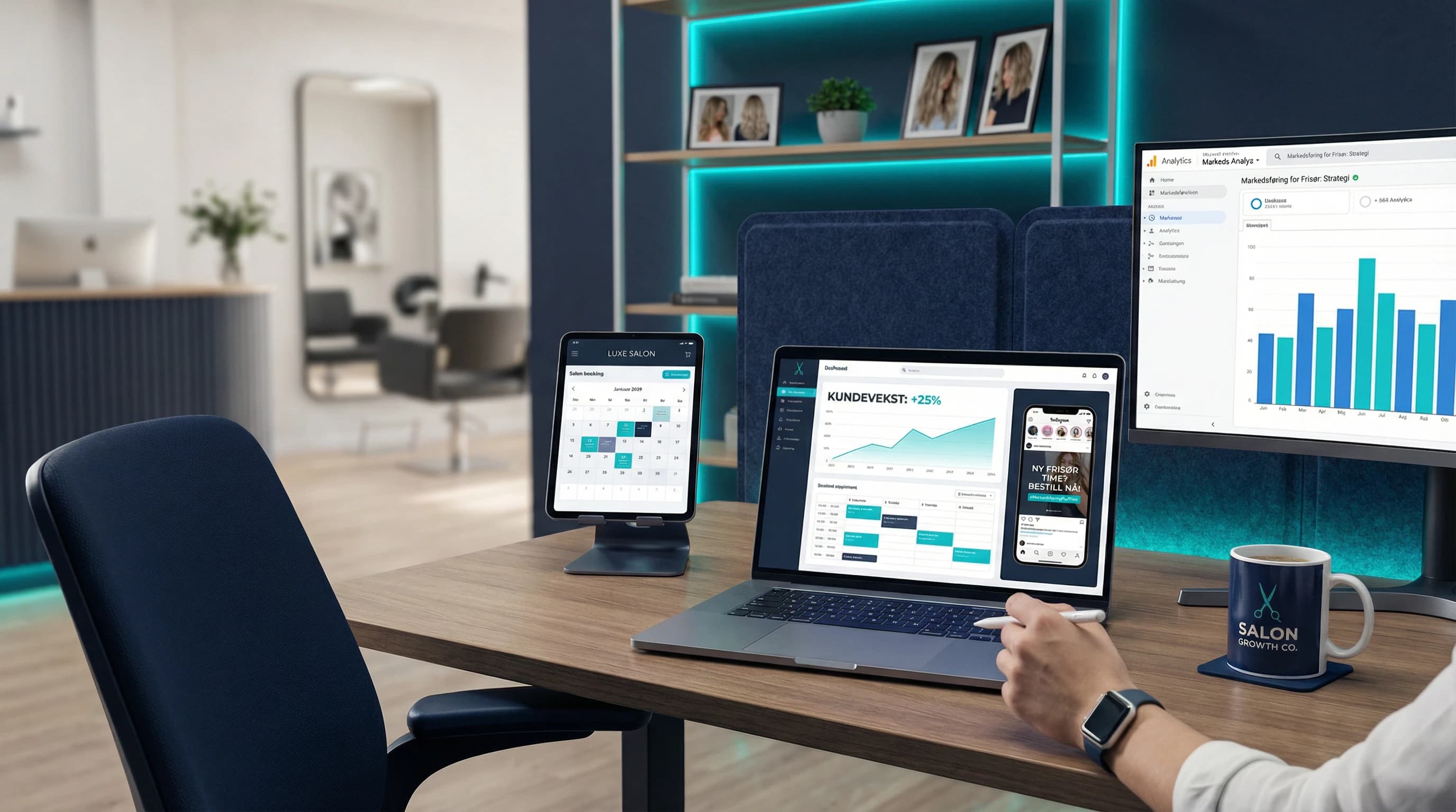 Markedsføring for Frisør: Slik Får Du Flere Kunder i Stolen – illustrasjon | Visionmedia
