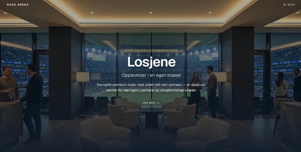 Losjene — hospitality i verdensklasse med utsikt rett ned i arenaen