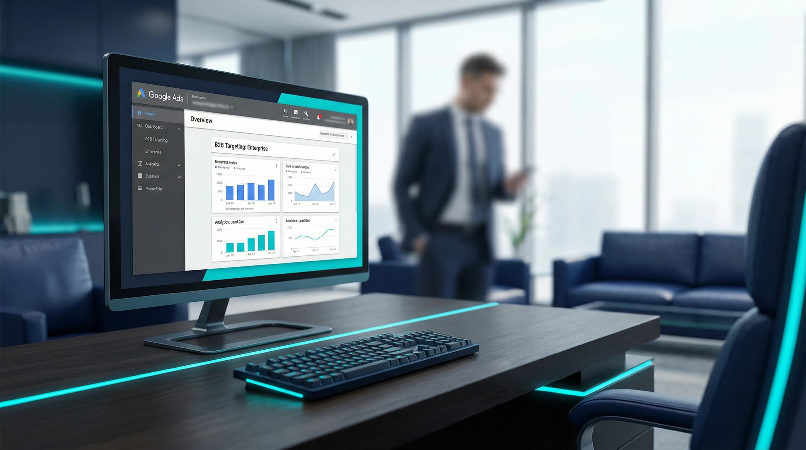 Google Ads for B2B: Slik Når Du Bedriftskunder med Søkeannonser – illustrasjon | Visionmedia