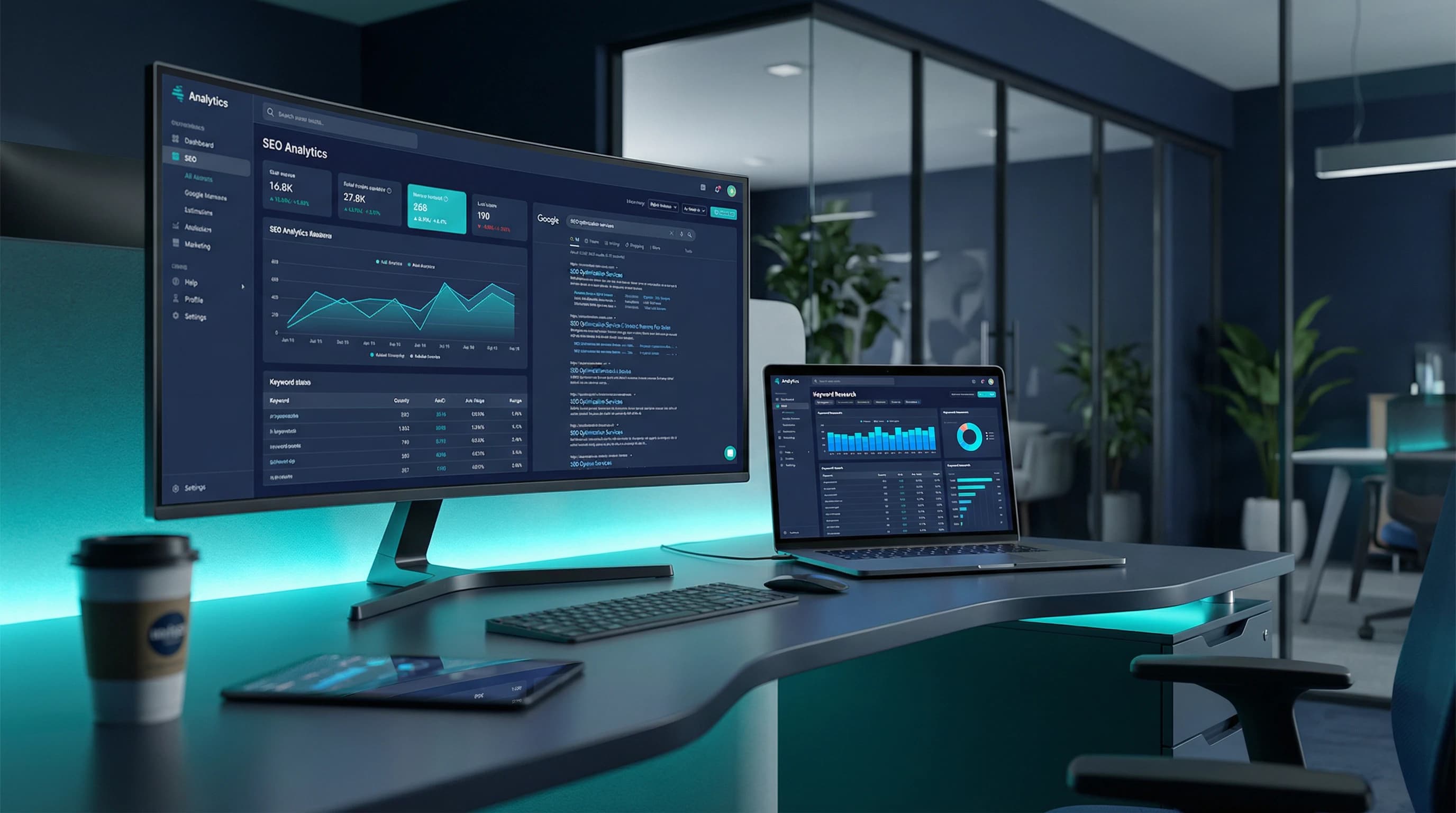 SEO i Norge: Komplett Guide (2026) – Rangér Høyere – illustrasjon | Visionmedia