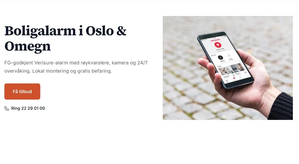 Boligalarm i Oslo & Omegn — Verisure-app og lokal montering